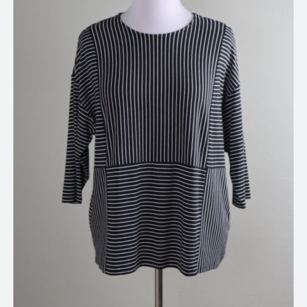 J. Jill Wearever Collection Womens Striped Shirt Size xs petite